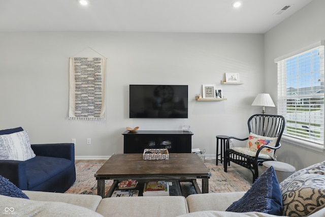 3613 Lehigh Ave, Westfield, IN 46074 - living room featuring healthy amount of natural light, recessed lighting, and wood finished floors