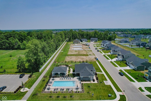 3613 Lehigh Ave, Westfield, IN 46074 - aerial perspective of suburban area featuring a pool