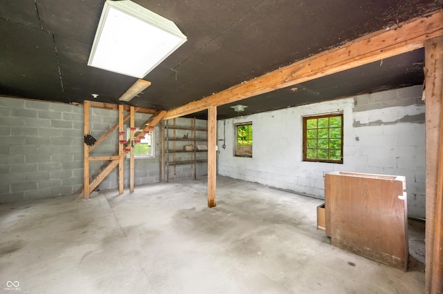 5800 S Shore Dr, Nashville, IN 47448 - below grade area with concrete block wall
