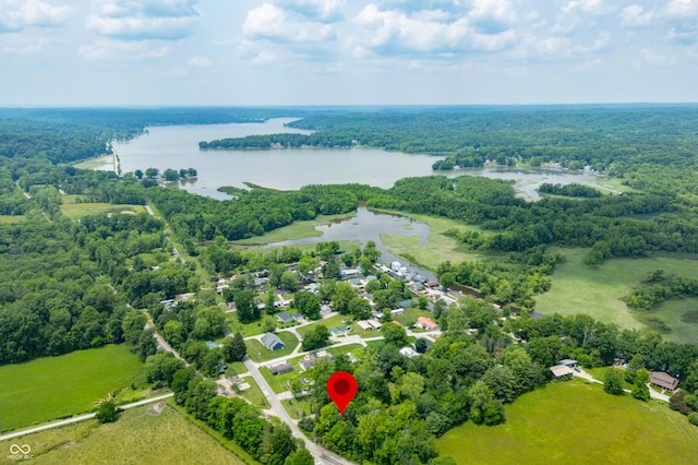 5800 S Shore Dr, Nashville, IN 47448 - drone / aerial view of a large body of water and a forest