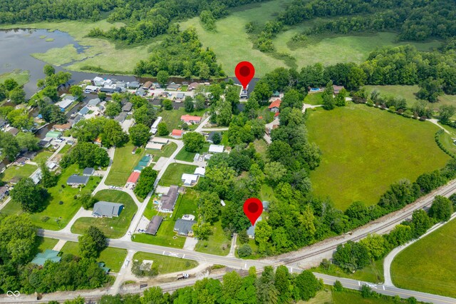 5800 S Shore Dr, Nashville, IN 47448 - aerial view of property's location with a large body of water