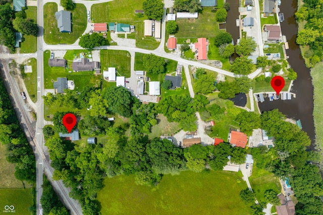 5800 S Shore Dr, Nashville, IN 47448 - aerial view of property's location with nearby suburban area