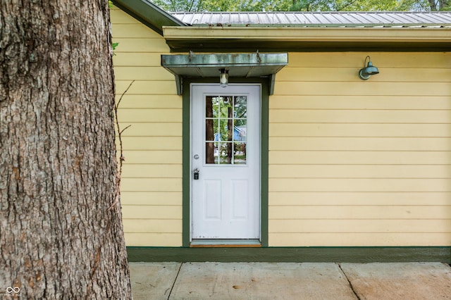 5800 S Shore Dr, Nashville, IN 47448 - doorway to property featuring a metal roof