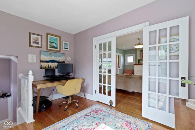 4813 E 11th St, Indianapolis, IN 46201 - office featuring wood finished floors and french doors