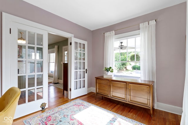 4813 E 11th St, Indianapolis, IN 46201 - doorway featuring hardwood / wood-style floors and french doors
