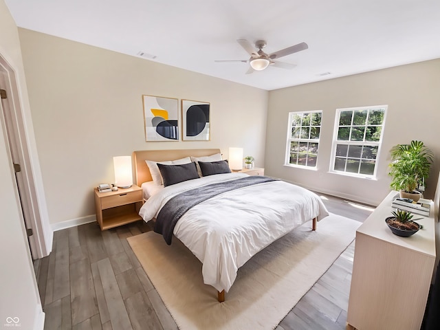 1359 Shadow Ridge Rd, Indianapolis, IN 46280 - bedroom featuring wood finished floors and a ceiling fan