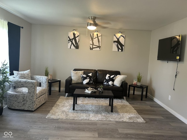 880 N Avon Ave, Avon, IN 46123 - living room with wood finished floors and ceiling fan
