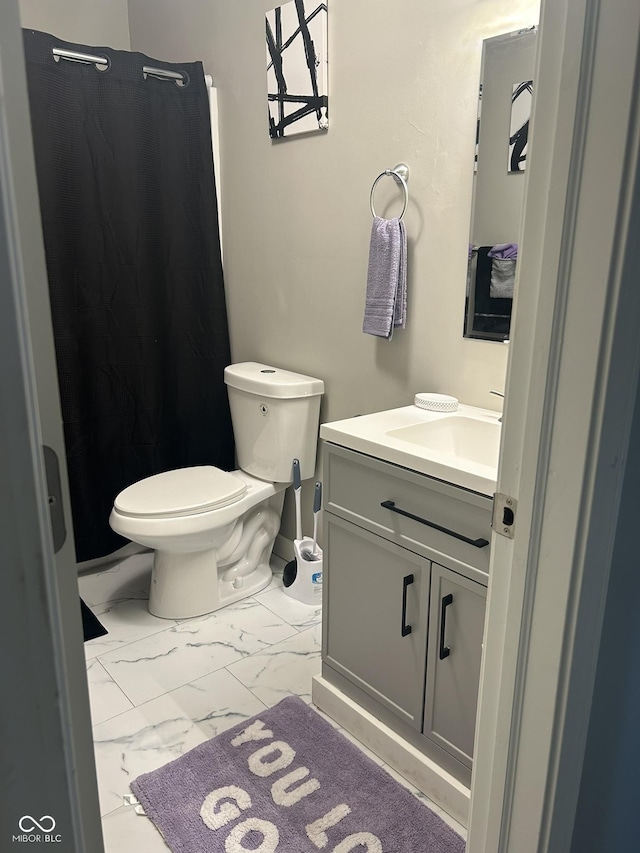 880 N Avon Ave, Avon, IN 46123 - full bathroom with marble look tile flooring, vanity, and curtained shower