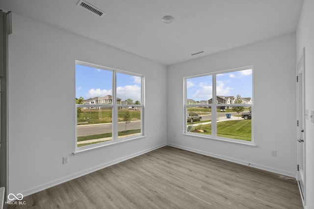 12490 Morning Ridge Way, Noblesville, IN 46060 - unfurnished room with healthy amount of natural light, light wood-style flooring, and a residential view