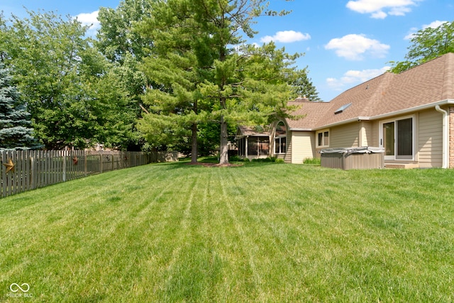 5037 Surrey Ln, Carmel, IN 46033 - fenced yard with a hot tub