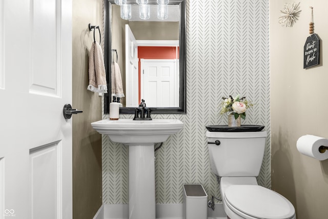 7833 Meadow Bend Dr, Indianapolis, IN 46259 - bathroom with toilet and tile walls