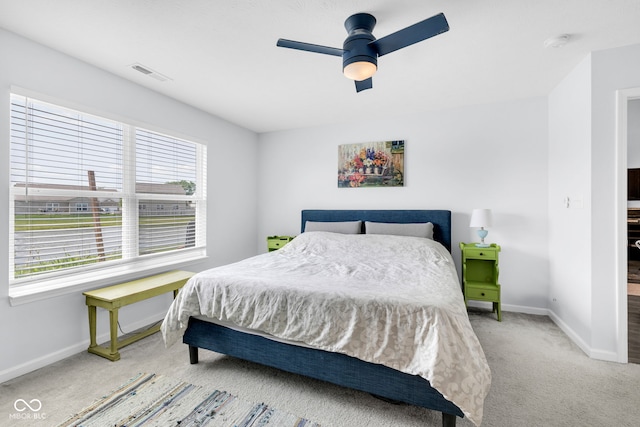 12105 Fall Ct, Indianapolis, IN 46229 - bedroom featuring multiple windows, carpet flooring, and ceiling fan