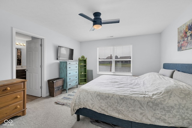 12105 Fall Ct, Indianapolis, IN 46229 - bedroom with carpet flooring and ceiling fan
