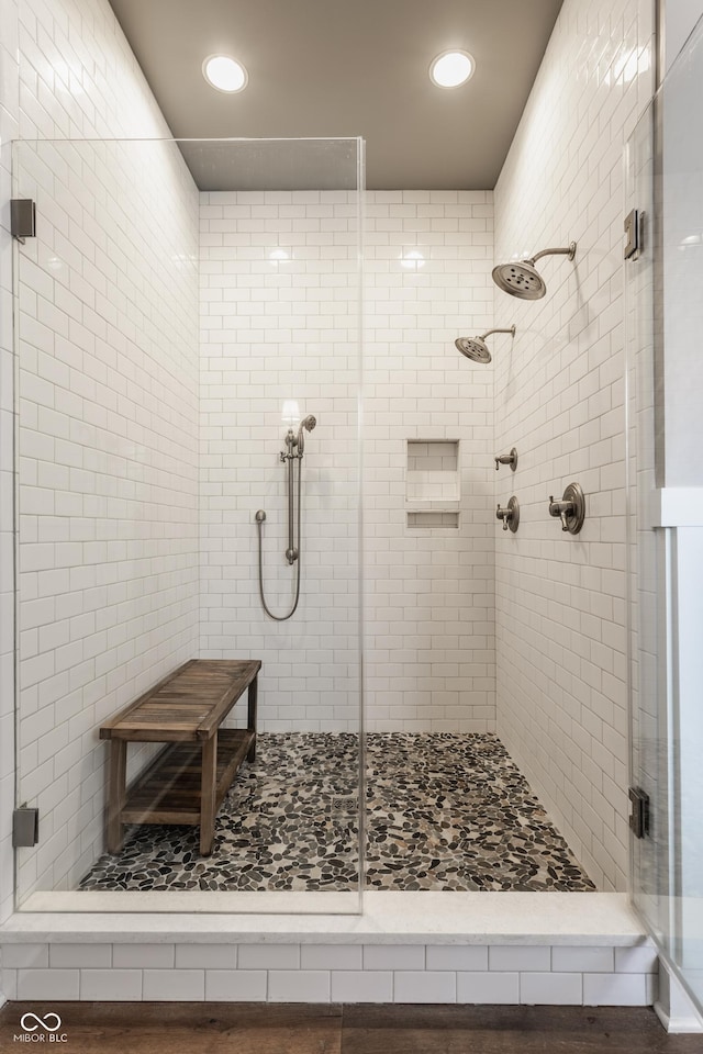 10974 Harbor Bay Dr, Fishers, IN 46040 - full bath with a stall shower and recessed lighting