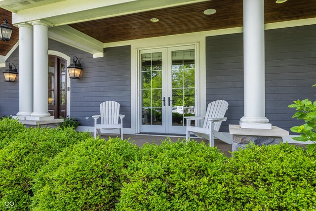 10974 Harbor Bay Dr, Fishers, IN 46040 - porch with french doors