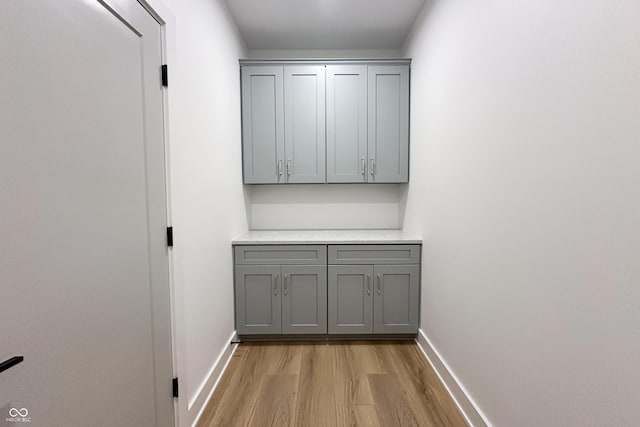 2051-2053 Columbia Ave, Indianapolis, IN 46202 - hall with light wood-style flooring and baseboards
