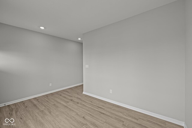 12500 Morning Ridge Way, Noblesville, IN 46060 - empty room featuring recessed lighting, baseboards, and light wood-type flooring