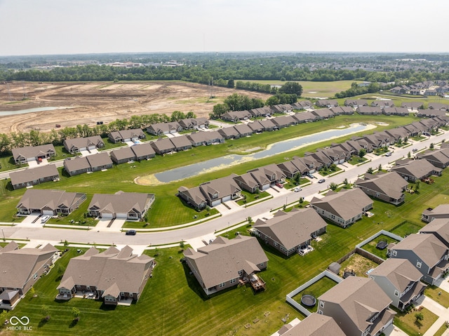 8842 Twain Ln, Indianapolis, IN 46239 - aerial view of residential area featuring a nearby body of water