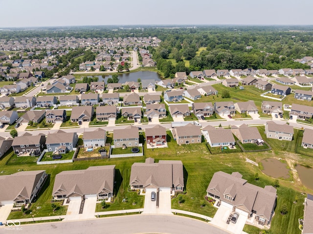 8842 Twain Ln, Indianapolis, IN 46239 - aerial view of property's location featuring a large body of water and nearby suburban area