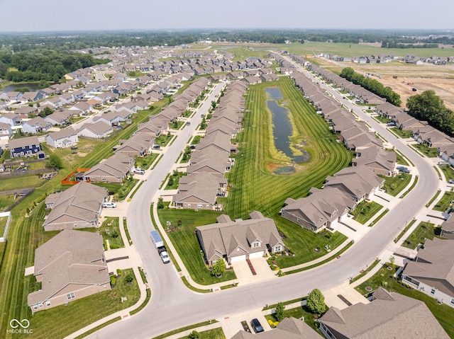 8842 Twain Ln, Indianapolis, IN 46239 - aerial view of property and surrounding area with a large body of water and nearby suburban area
