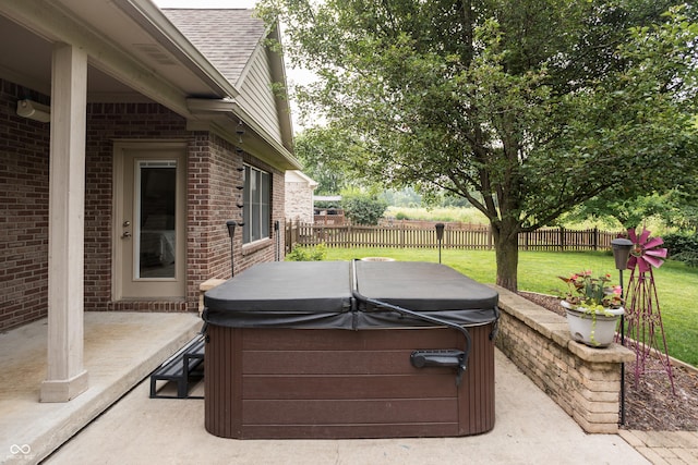47 Torrey Pine Dr, Brownsburg, IN 46112 - view of patio / terrace with a hot tub
