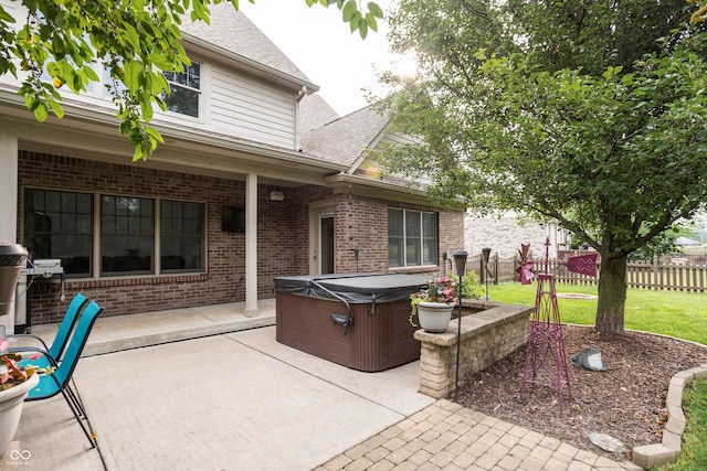47 Torrey Pine Dr, Brownsburg, IN 46112 - view of patio / terrace with a hot tub and area for grilling