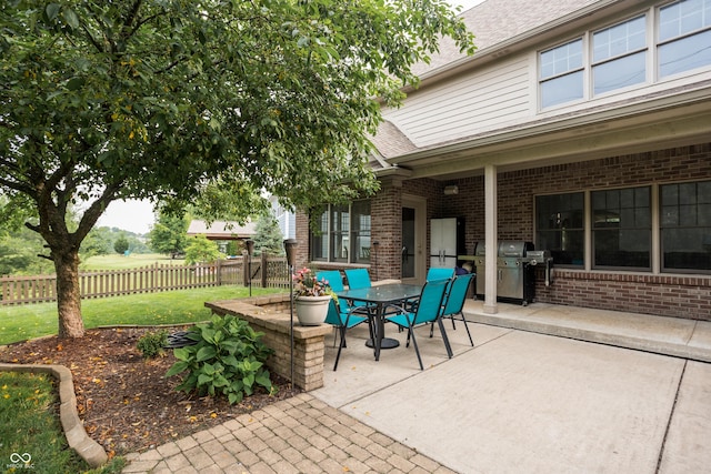47 Torrey Pine Dr, Brownsburg, IN 46112 - view of patio / terrace with grilling area and outdoor dining area