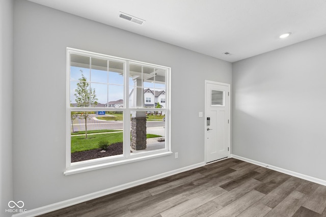 12516 Morning Ridge Way, Noblesville, IN 46060 - foyer featuring wood finished floors and recessed lighting