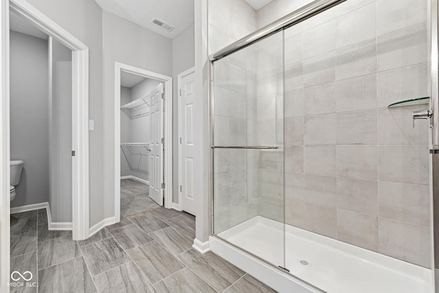 12516 Morning Ridge Way, Noblesville, IN 46060 - bathroom with a shower stall and a spacious closet