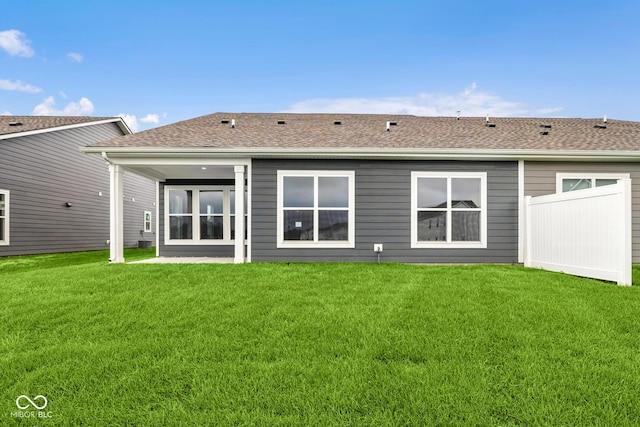 12516 Morning Ridge Way, Noblesville, IN 46060 - back of house featuring a lawn and roof with shingles