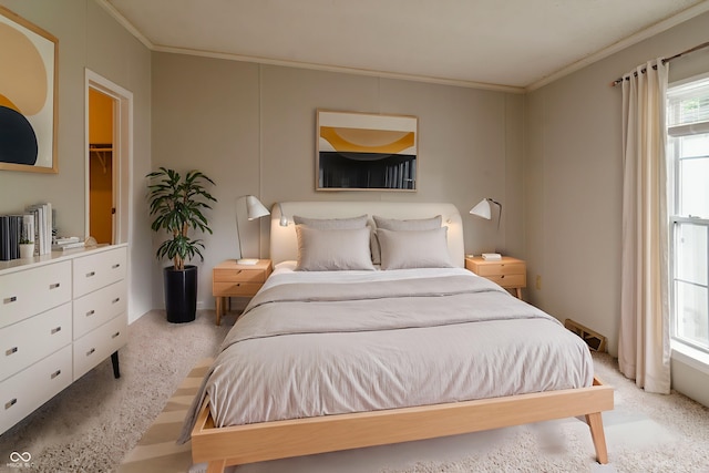 3149 Carson Ave, Indianapolis, IN 46227 - bedroom with crown molding and light colored carpet
