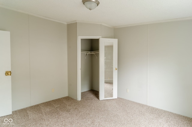 3149 Carson Ave, Indianapolis, IN 46227 - unfurnished bedroom featuring crown molding, carpet, and a closet