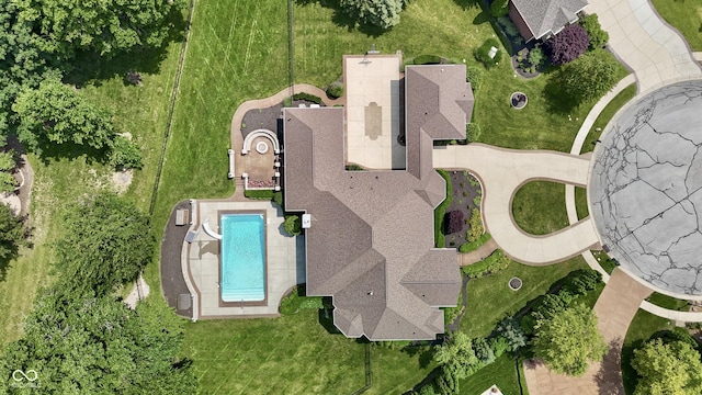 3795 Claybrook Ct, Bargersville, IN 46106 - aerial overview of property's location with a pool area