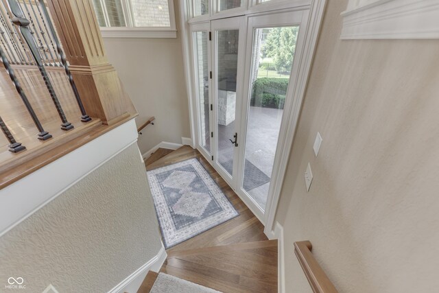 3795 Claybrook Ct, Bargersville, IN 46106 - doorway to outside with wood finished floors and french doors
