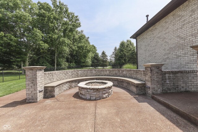 3795 Claybrook Ct, Bargersville, IN 46106 - view of patio / terrace with an outdoor fire pit