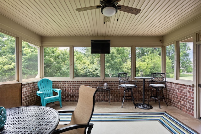 5194 Orahood Ct, Plainfield, IN 46168 - sunroom featuring healthy amount of natural light and a ceiling fan