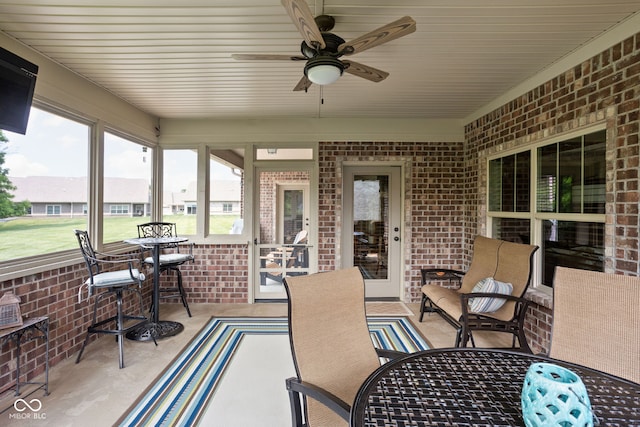 5194 Orahood Ct, Plainfield, IN 46168 - view of patio with outdoor dining area and ceiling fan