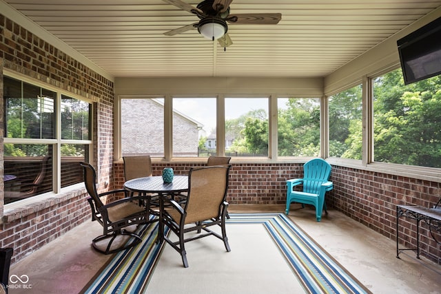 5194 Orahood Ct, Plainfield, IN 46168 - sunroom with ceiling fan and outdoor dining area