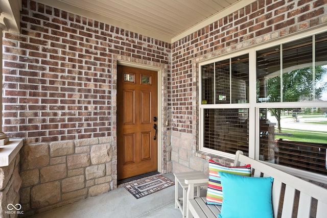 5194 Orahood Ct, Plainfield, IN 46168 - property entrance with a porch and brick siding