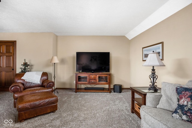 5194 Orahood Ct, Plainfield, IN 46168 - living room featuring carpet floors and vaulted ceiling