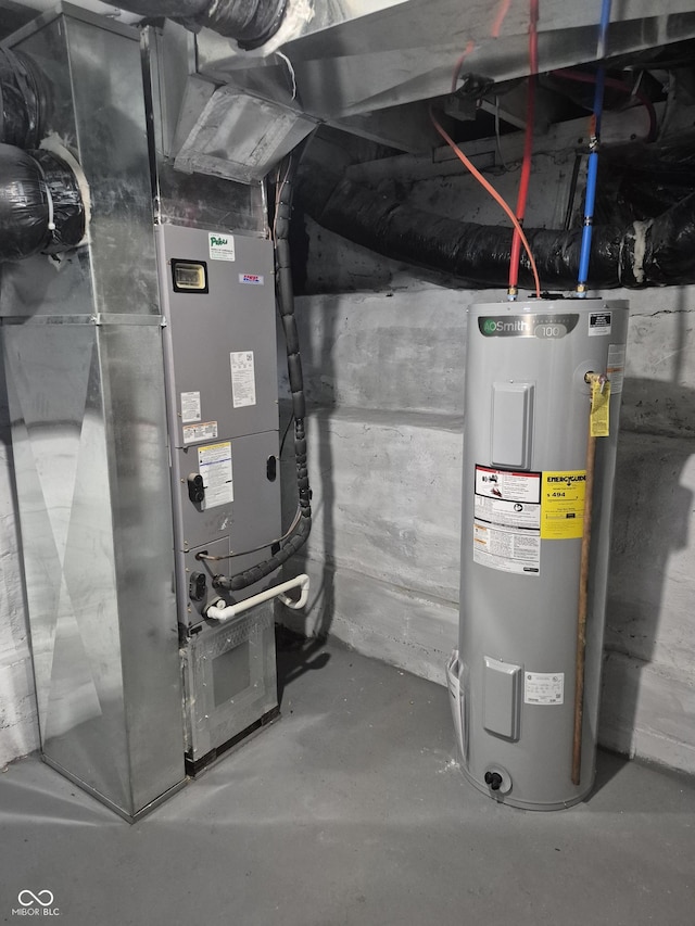 1501 California St, Columbus, IN 47201 - utilities with water heater and heating unit