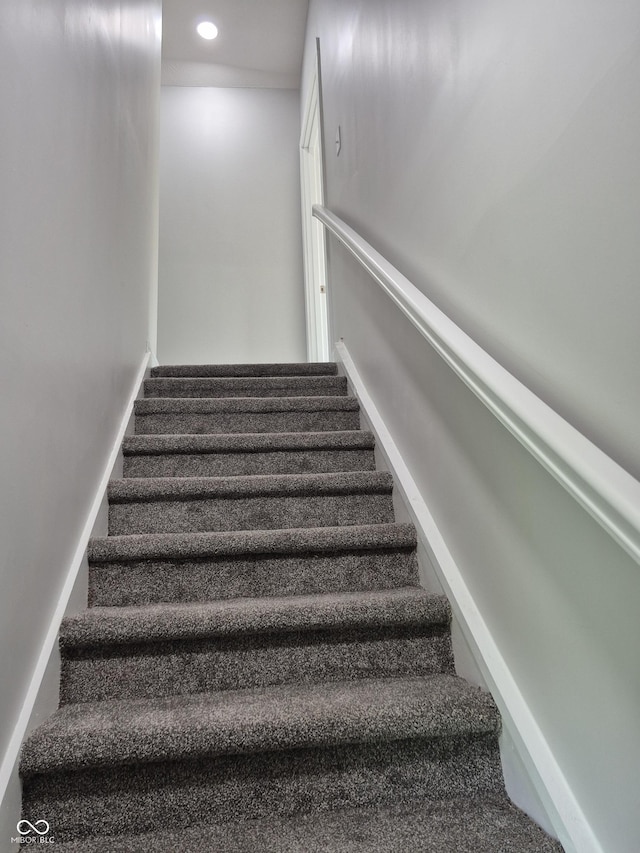 1501 California St, Columbus, IN 47201 - stairs with recessed lighting