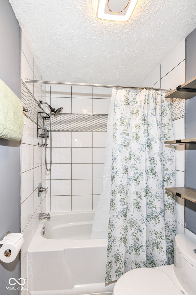 1124 Paradise Ct Unit B, Greenwood, IN 46143 - full bathroom featuring shower / tub combo and a textured ceiling