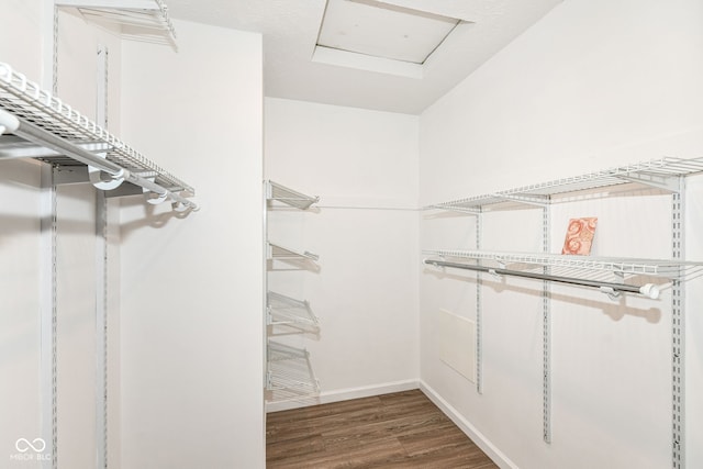 1124 Paradise Ct Unit B, Greenwood, IN 46143 - spacious closet with wood finished floors and attic access