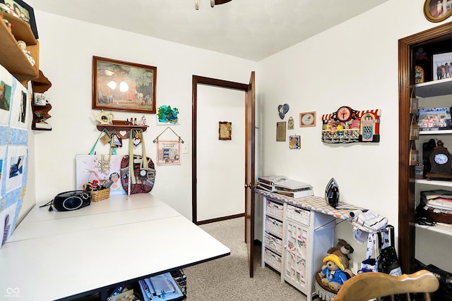 11630 Deanna Dr, Indianapolis, IN 46229 - office area with light colored carpet and ceiling fan