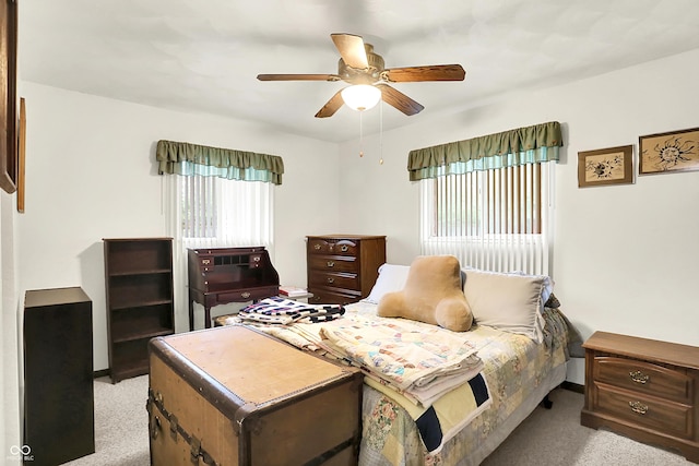 11630 Deanna Dr, Indianapolis, IN 46229 - carpeted bedroom featuring a ceiling fan and baseboards