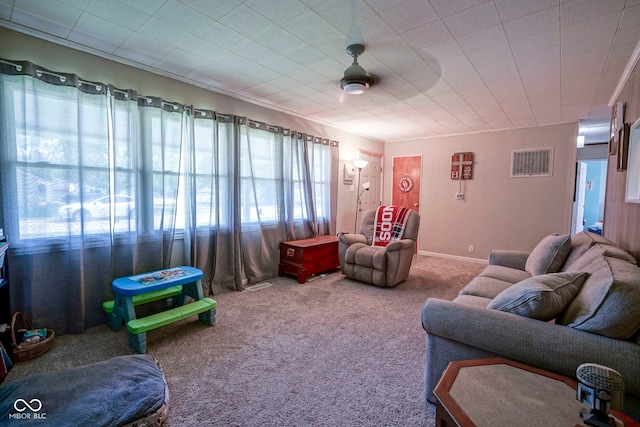 11 Sayre Dr, Greenwood, IN 46143 - living room featuring carpet floors