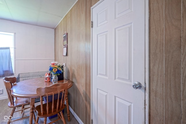 11 Sayre Dr, Greenwood, IN 46143 - dining room featuring wood walls