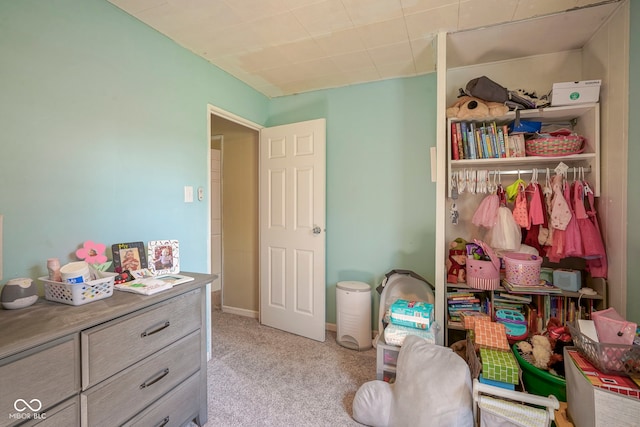 11 Sayre Dr, Greenwood, IN 46143 - bedroom with light carpet and a closet