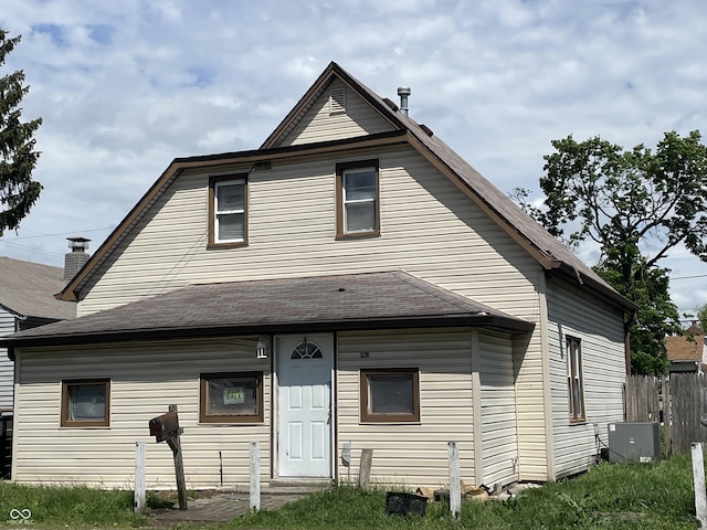 1163 Groff Ave, Indianapolis, IN 46222 - back of property with roof with shingles